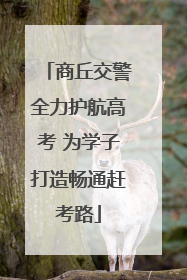 商丘交警全力护航高考 为学子打造畅通赶考路