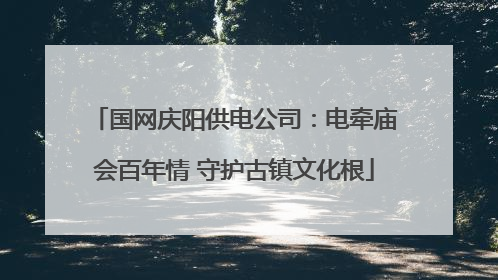国网庆阳供电公司：电牵庙会百年情 守护古镇文化根