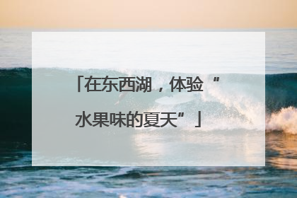 在东西湖，体验“水果味的夏天”