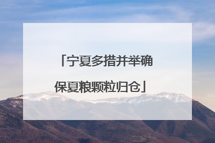 宁夏多措并举确保夏粮颗粒归仓