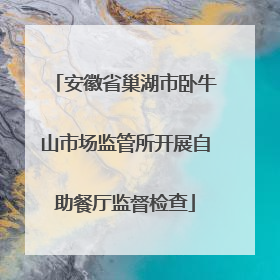 安徽省巢湖市卧牛山市场监管所开展自助餐厅监督检查