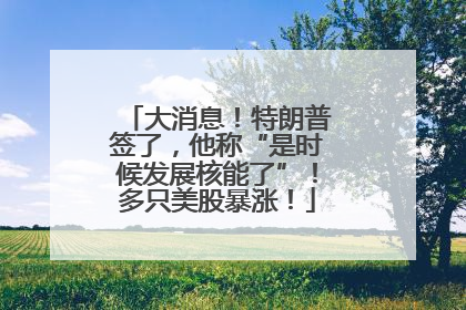大消息！特朗普签了，他称“是时候发展核能了”！多只美股暴涨！