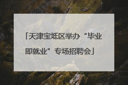 天津宝坻区举办“毕业即就业”专场招聘会