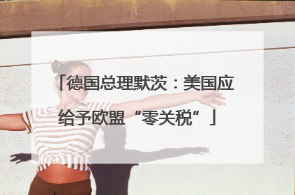 德国总理默茨：美国应给予欧盟“零关税”