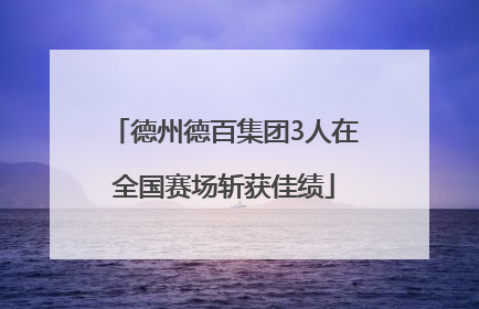 德州德百集团3人在全国赛场斩获佳绩