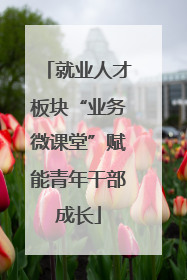 就业人才板块“业务微课堂”赋能青年干部成长