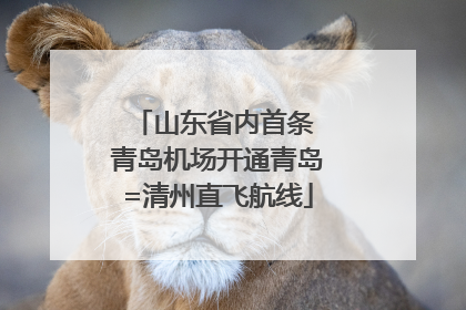 山东省内首条 青岛机场开通青岛=清州直飞航线