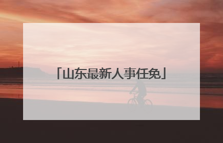 山东最新人事任免