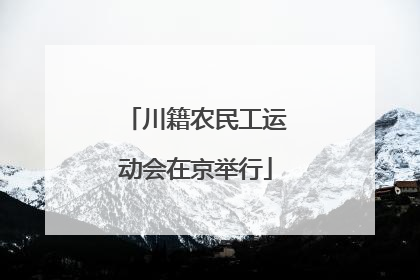 川籍农民工运动会在京举行