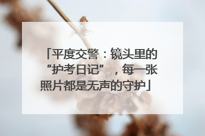 平度交警：镜头里的“护考日记”，每一张照片都是无声的守护