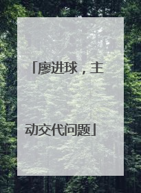 廖进球，主动交代问题