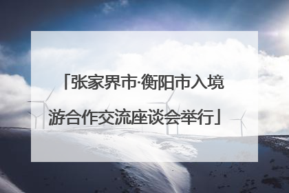 张家界市·衡阳市入境游合作交流座谈会举行