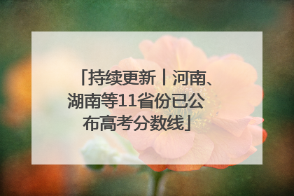 持续更新︱河南、湖南等11省份已公布高考分数线