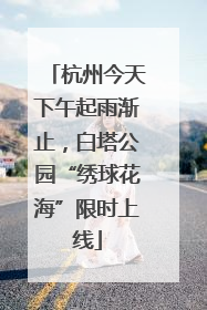 杭州今天下午起雨渐止，白塔公园“绣球花海”限时上线