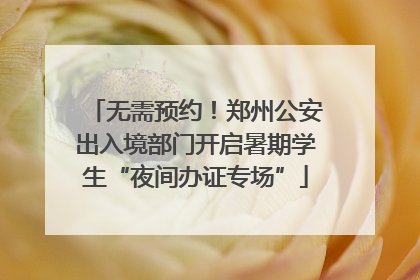 无需预约！郑州公安出入境部门开启暑期学生“夜间办证专场”