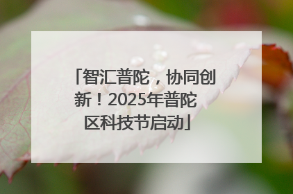 智汇普陀，协同创新！2025年普陀区科技节启动