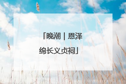 晚潮｜恩泽绵长义贞祠