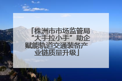 株洲市市场监管局“大手拉小手”助企赋能轨道交通装备产业链质量升级