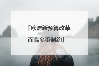 欧盟新预算改革面临多重制约