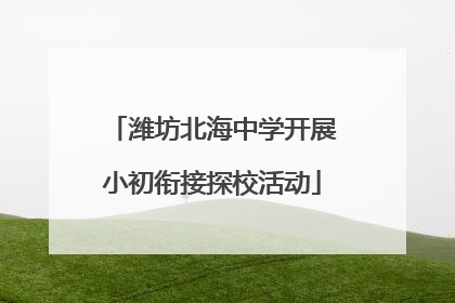 潍坊北海中学开展小初衔接探校活动