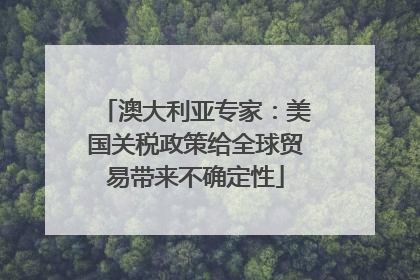 澳大利亚专家：美国关税政策给全球贸易带来不确定性