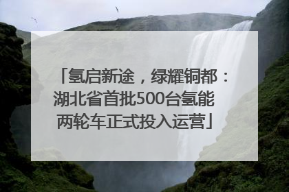 氢启新途，绿耀铜都：湖北省首批500台氢能两轮车正式投入运营