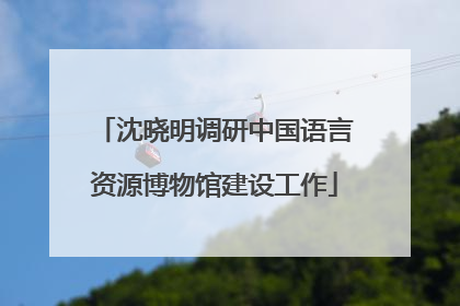 沈晓明调研中国语言资源博物馆建设工作