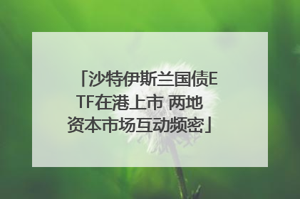 沙特伊斯兰国债ETF在港上市 两地资本市场互动频密