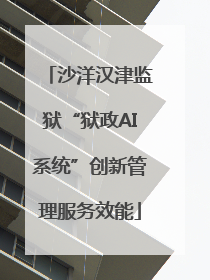 沙洋汉津监狱“狱政AI系统”创新管理服务效能