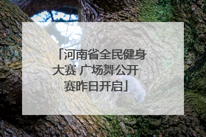 河南省全民健身大赛 广场舞公开赛昨日开启