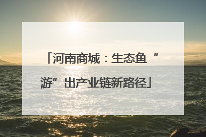 河南商城：生态鱼“游”出产业链新路径