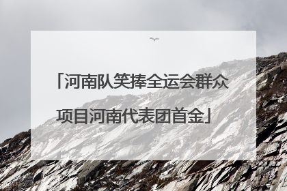 河南队笑捧全运会群众项目河南代表团首金