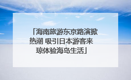 海南旅游东京路演掀热潮 吸引日本游客来琼体验海岛生活