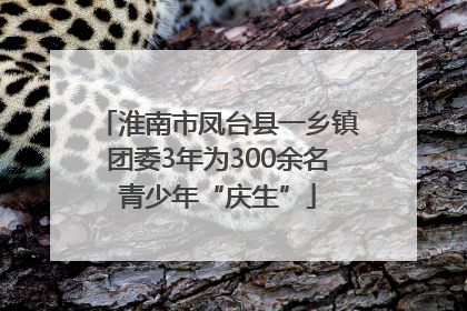 淮南市凤台县一乡镇团委3年为300余名青少年“庆生”