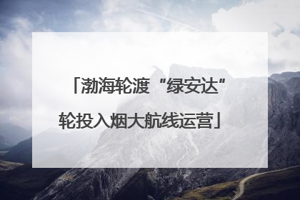 渤海轮渡“绿安达”轮投入烟大航线运营
