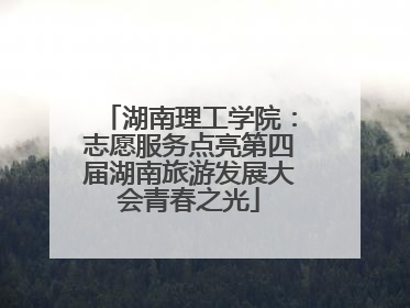 湖南理工学院：志愿服务点亮第四届湖南旅游发展大会青春之光