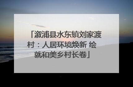 溆浦县水东镇刘家渡村：人居环境焕新 绘就和美乡村长卷