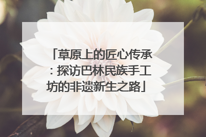 草原上的匠心传承：探访巴林民族手工坊的非遗新生之路