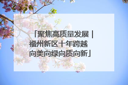 聚焦高质量发展｜福州新区十年跨越 向美向绿向质向新