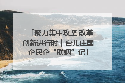 聚力集中攻坚·改革创新进行时｜台儿庄国企民企“联姻”记