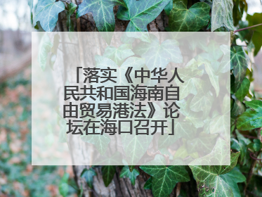 落实《中华人民共和国海南自由贸易港法》论坛在海口召开