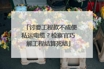 讨要工程款不成便私运电缆？检察官巧解工程结算死结