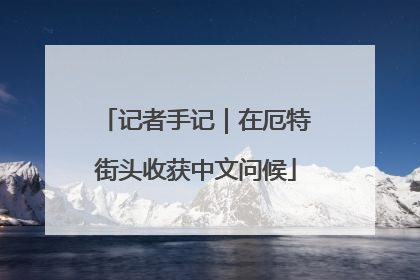 记者手记｜在厄特街头收获中文问候