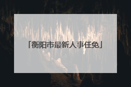 衡阳市最新人事任免
