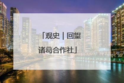 观史｜回望诸葛合作社