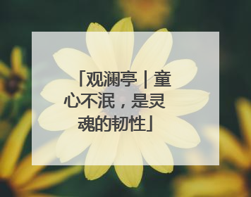 观澜亭｜童心不泯，是灵魂的韧性