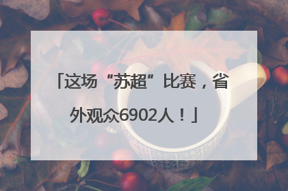 这场“苏超”比赛，省外观众6902人！