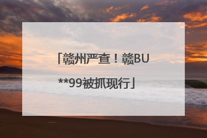 赣州严查！赣BU**99被抓现行