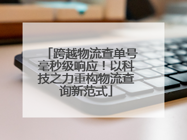跨越物流查单号毫秒级响应！以科技之力重构物流查询新范式
