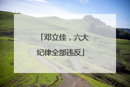 邓立佳，六大纪律全部违反